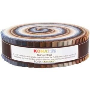 Neutrals Palette Skinny Strips Roll by Kona Cotton Solids for Robert Kaufman